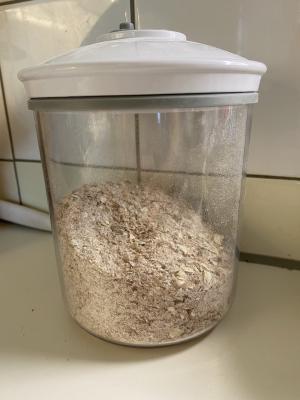 Dry ingredients in a container