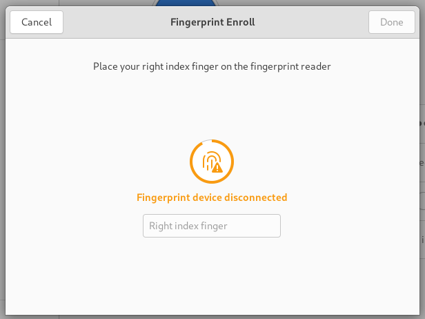 Broken fingerprint enrollment